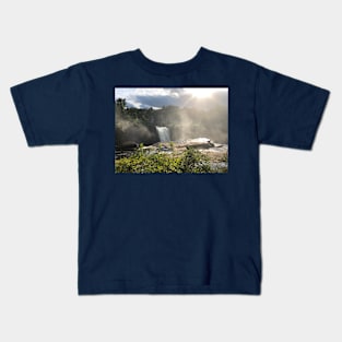 born of falling water and setting sun Kids T-Shirt